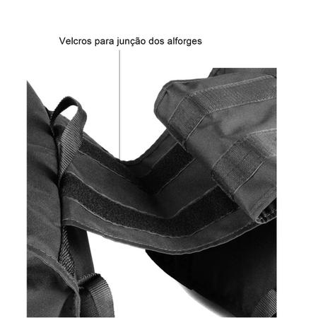 Imagem de Bolsa Moto Alforge Lateral Nylon Par 52 Litros + Par de Afastador Suporte de Alforge Royal Enfield Meteor 350