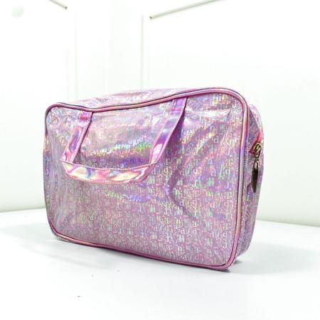 Imagem de Bolsa Nécessaire espaçosa holográfica impermeável  resistente