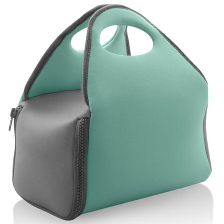 Imagem de Bolsa Para Carregar Marmita Térmica Fitness Neoprene Lanches Verde Menta