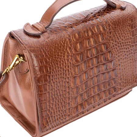 Imagem de Bolsa pequena tiracolo de couro croco Deise