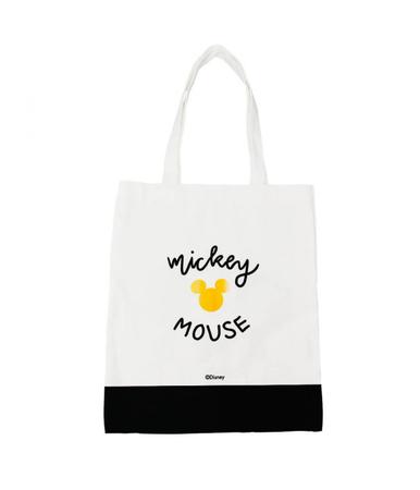 Imagem de Bolsa Sacola Retangular Mickey Preto Branco 40x33cm - Disney