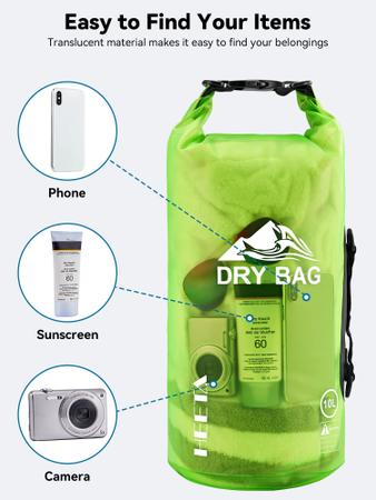 Imagem de Bolsa seca HEETA Waterproof 5L para viagens, natação e passeios de barco