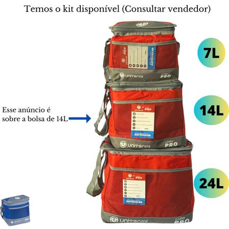 Imagem de Bolsa Térmica 14 Litros Ice Cooler com Alça Praia Camping Bag Fitness Lancheira