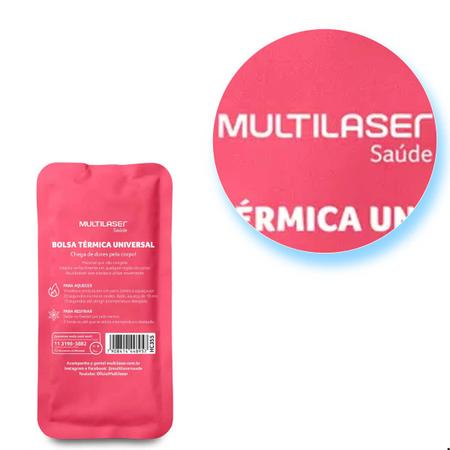 Imagem de Bolsa Térmica Em Gel Rosa Para aquecer ou resfriar Material não congela Multilaser - HC355