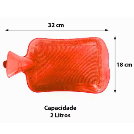 Imagem de Bolsa Termica Para Compressa De Borracha Agua Quente Fria 2L