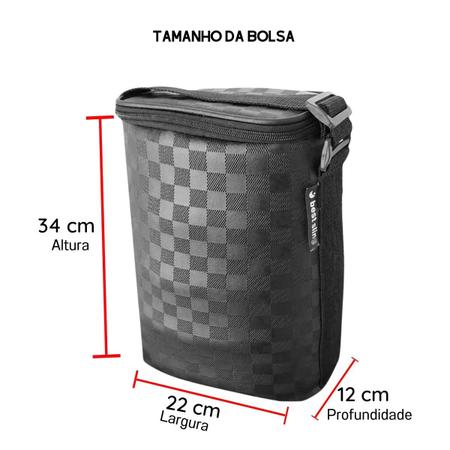 Imagem de Bolsa Térmica Para Transporte Bebidas Suporta 4kg Wine Bag Com Alça de Ombro Porta 2 Garrafas ou Taças de Vinho e Saca Rolha Presente Aniversario