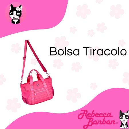 Imagem de Bolsa Tiracolo Pink Feminina Transversal Mão Rebecca Bonbon