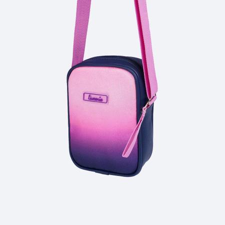 Imagem de Bolsa Tiracolo Tweenie Tecido Brilho Marinho e Rosa 580.182