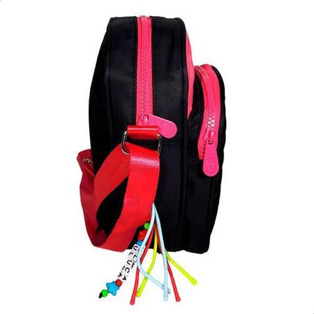 Bolsa Luluca Transversal Pequena Shoulder Bag Roxo/pink Cor Violeta-escuro  Cor Da Correia De Ombro Rosa-chiclete Desenho Do Tecido Liso