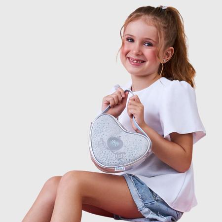 Imagem de Bolsa Transversal Infantil Menina Princesa Disney Cinderela Pampili Prata