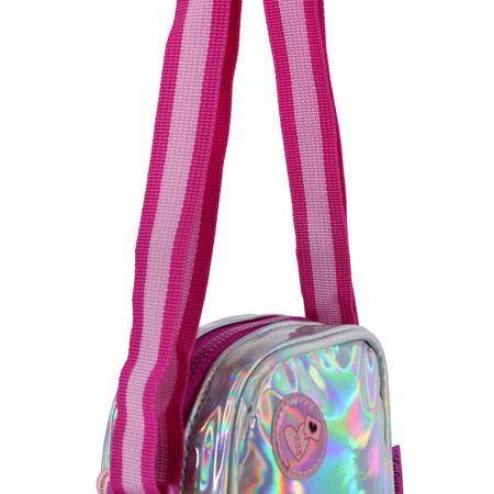 Bolsa Luluca Transversal Pequena Shoulder Bag Roxo/pink Cor Violeta-escuro  Cor Da Correia De Ombro Rosa-chiclete Desenho Do Tecido Liso