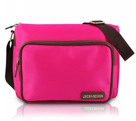 Imagem de Bolsa Transversal Tiracolo Com Alça Ajustável E Bolso Externo Pink Jacki Design