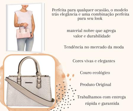 Imagem de Bolsa WJ Satchel Grande Croco Feminina