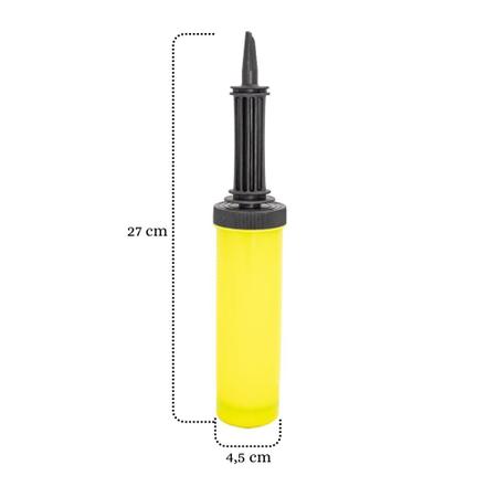 Imagem de Bomba De Bexiga Amarela Manual Para Inflar Balão Festa Aniversário