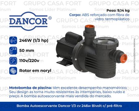 Imagem de Bomba De Piscina Dancor De Até 38000 Litros Bivolt 1/3cv 