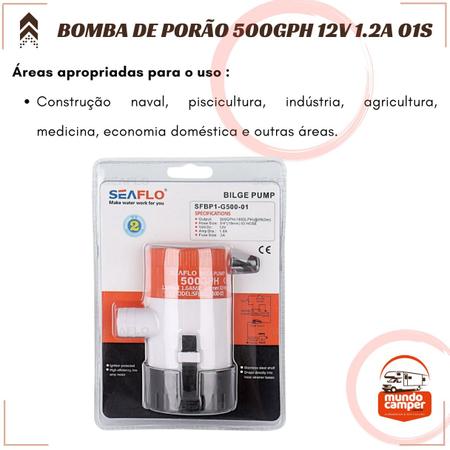 Imagem de Bomba De Porão Seaflo 500 Gph 1.890 Litro Por Minuto 12v