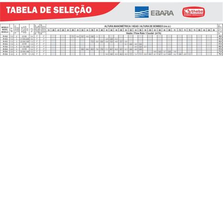 Bomba Multiestágio Thebe P-11/6 3 Cv Trifásica 220v/380v