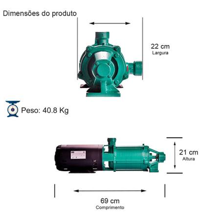 Bomba Multiestágio Thebe P-11/6 3 Cv Trifásica 220v/380v