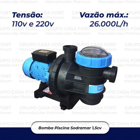 Imagem de Bomba Piscina Sodramar 1 1/2cv Bivolt