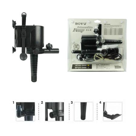 Bomba sub boyu sp- 103 2000 1700l/h 220v Imagem de Bomba sub boyu sp- 103 2000 1700l/h 220v
