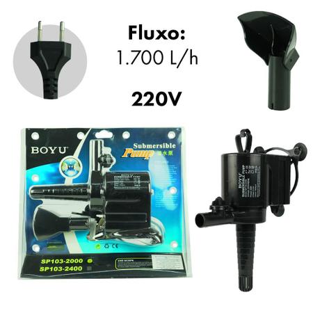 Bomba sub boyu sp- 103 2000 1700l/h 220v Imagem de Bomba sub boyu sp- 103 2000 1700l/h 220v