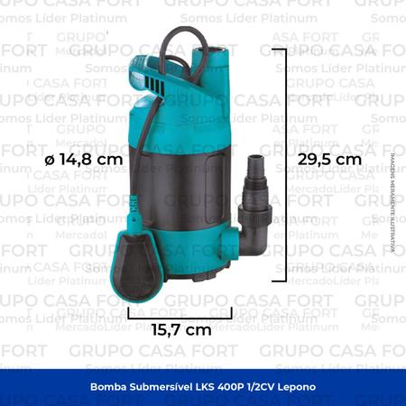 Imagem de Bomba Submersível Água Limpa Lks400 0.5hp Monofásica Lepono 110v