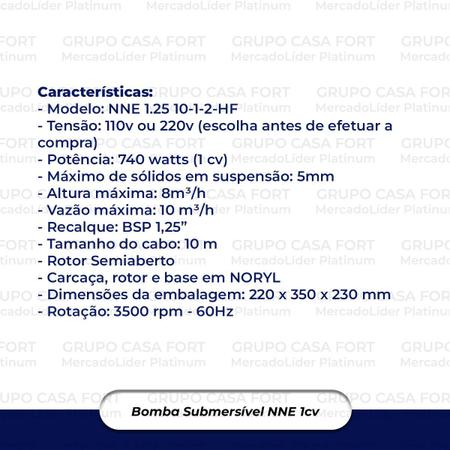 Imagem de Bomba Submersível Wdm 1CV 220V