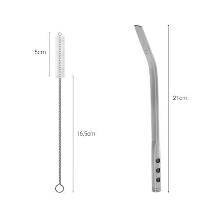 Imagem de Bomba Tereré Chimarrão Aço Inox 21cm Com Rosca - Wp Connect