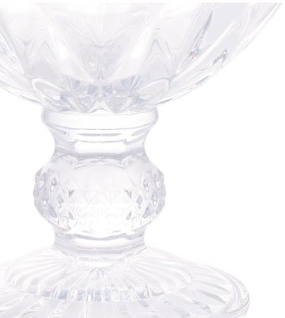 Imagem de Bomboniere 15x32cm Decorativo Com Pé De Cristal Diamond Transparente