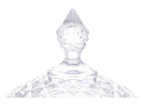 Imagem de Bomboniere Cristal Diamond 15x28cm Transparente com Pé