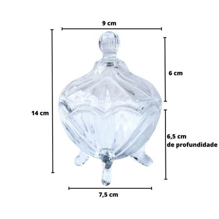 Imagem de Bomboniere de cristal com tampa e pé de cristal lyor 9x14cm