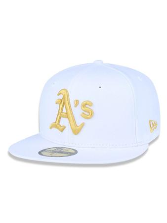 Imagem de Bone 5950 oakland athletics mlb aba reta branco new era