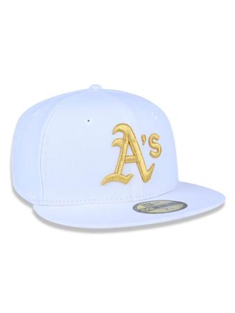 Imagem de Bone 5950 oakland athletics mlb aba reta branco new era