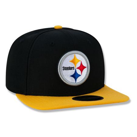 Imagem de BONE 9FIFTY ORIGINAL FIT NFL PITTSBURGH STEELERS TEAM COLOR ABA RETA SNAPBACK PRETO New Era