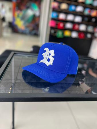 Boné BLCK Snapback Azul Royal Logo Couro Prata - Boné - Magazine Luiza