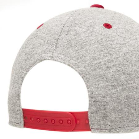 Imagem de Boné Bombeta Aba Reta Moletom Unissex Masculino Feminino Vermelho Snapback 6 Gomos Liso