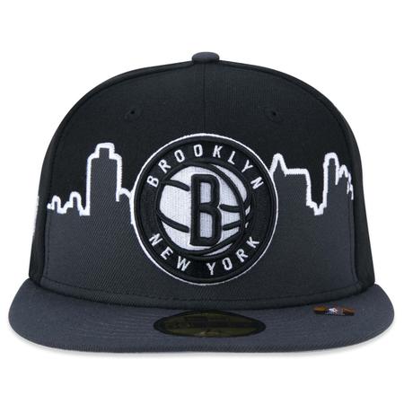 Imagem de Bone New Era 59FIFTY Brooklyn Nets Tip-Off Fitted Aba Reta Fitted Preto