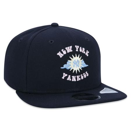 Imagem de Bone New Era 9FIFTY Original Fit Snapback Aba Reta MLB New York Yankees Retro Soundtrack Aba Reta Snapback Marinho