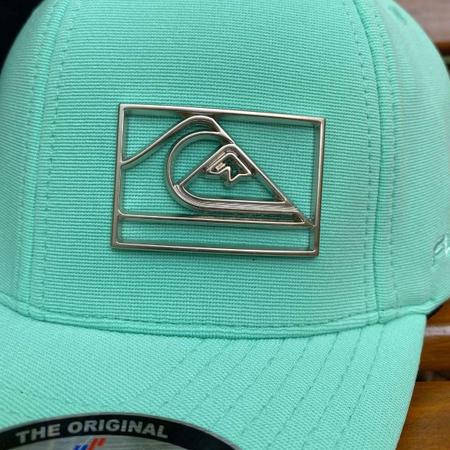 Imagem de Boné Quiksilver Flexfit Fechado Plate Out Silver Liberty Green M