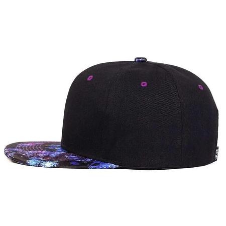 Imagem de Boné Snapback Ajustável Starry Sky - Chapéu Plano para Hip Hop e Sol