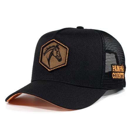 Imagem de Boné Telinha Pampas Country Trucker Cores Neon Cavalo Envio Para Todo Brasil