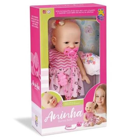 Boneca Aninha Dorme Bebê - Divertoys Imagem de Boneca Aninha Dorme Bebê - Divertoys