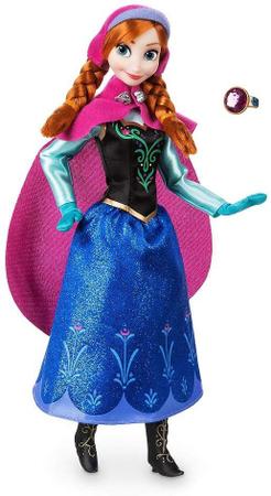 Boneca Anna Disney Frozen Classic Doll com anel Bonecas