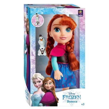 Boneca Frozen Kit Anna Elsa + Olaf Passeio Vinil Disney