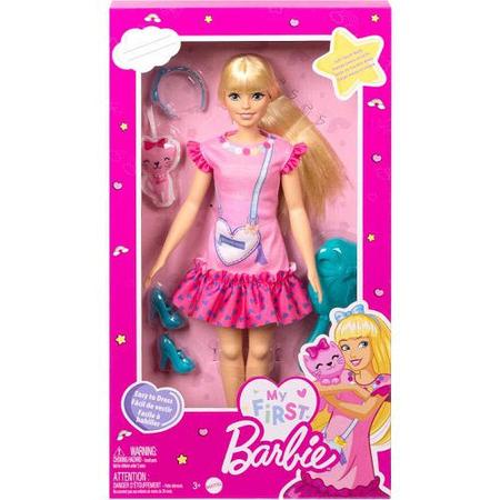 Barbie Roupas e Acessórios Vestido Rosa Babados Colar Sapatos HJT20 Mattel