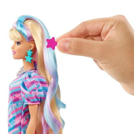 Boneca Barbie Extra Loira Mechas Azul Nº 16 Mattel Hhn08