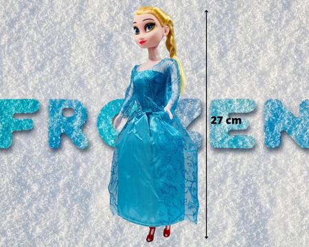 Vestido Frozen 2 azul claro modelo Júlia infantil