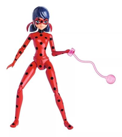 Boneca LadyBug E Cat Noir Articulado C/ Acessório Miraculous