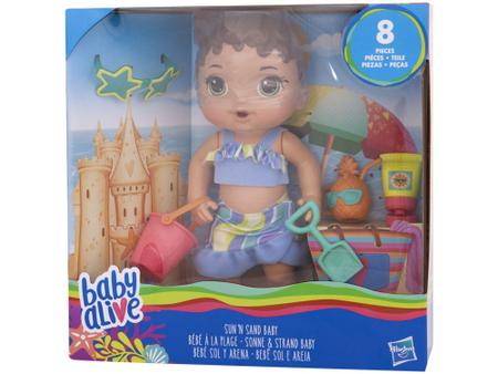 Boneca Baby Alive Beb Sol e Areia com Acess rios Hasbro