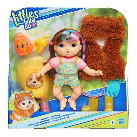 Boneca Baby Alive Littles, Fantasy Styles Squad Doll, Little Harlyn, acessórios de safári, brinquedo de cabelo castanho Imagem de Boneca Baby Alive Littles, Fantasy Styles Squad Doll, Little Harlyn, acessórios de safári, brinquedo de cabelo castanho